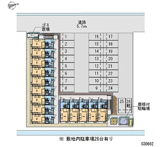 ★手数料０円★富山市才覚寺　月極駐車場（LP）